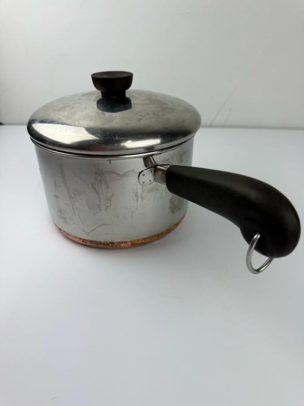 Vintage Revere Ware 1801 Copper Bottom 3 QT Stock/Sauce Pot with Lid Clinton, IL